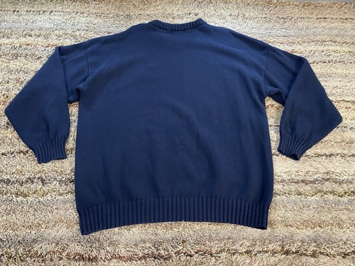 Antigua NFL Denver Broncos Pullover Knit Sweater Blue Long Sleeve Cotton Men 2XL - Picture 8 of 8