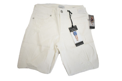 Sofia Vergara Gabriella Mid Rise Bermuda Short White Jean Shorts Womens Size 4