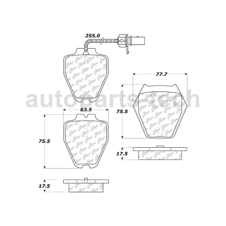 Juego de pastillas de freno delanteras traseras centradas para Audi A6 Quattro 2000 2001 2002 2003 2004 Foto 2 de 4