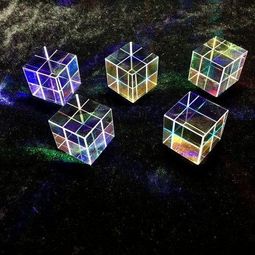 25mm Cubic Prism Edge Glass Optics Refracted Crystal Photography Props Quality