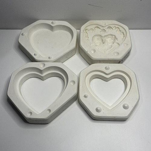 Scioto Formen 1995 Cherub Herz Box S-2846 A&B Keramik Slipper Gussform 2 Stück - Bild 8 von 9