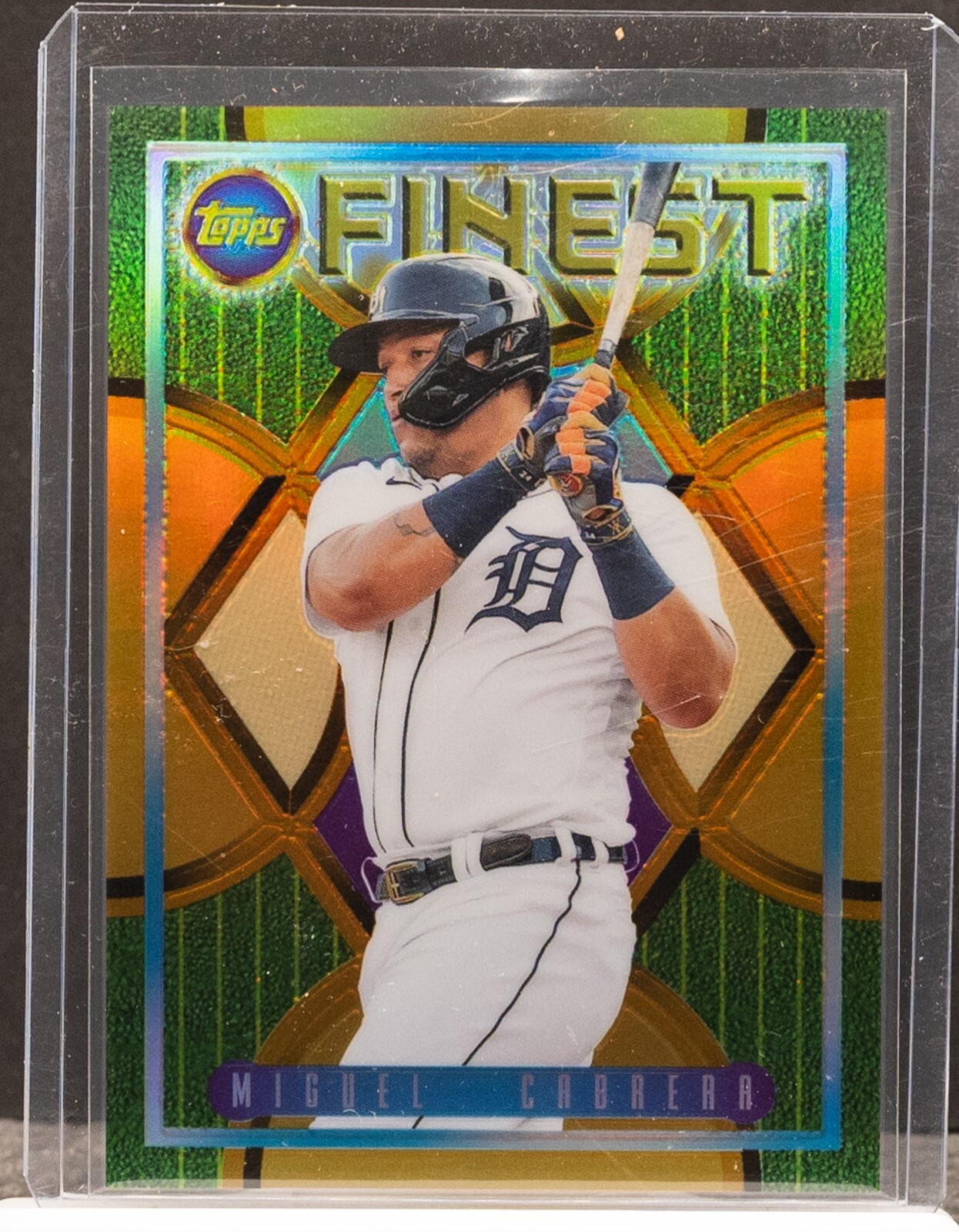 Miguel Cabrera 2022 Topps Finest Flashbacks Gold Refractor 50/50 Detroit Tigers