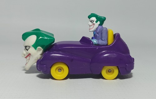 MC DONALDS VTG 1993 BATMAN ANIMATED SERIES JOKER PURPLE PUNCHING FACE TOY CAR - Picture 9 of 17