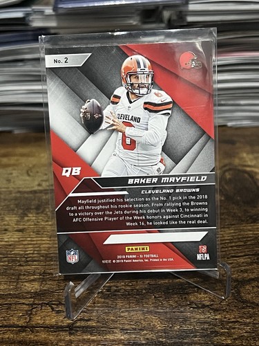 2019 Panini XR - Blue #2 Baker Mayfield 008/199 - Picture 3 of 3