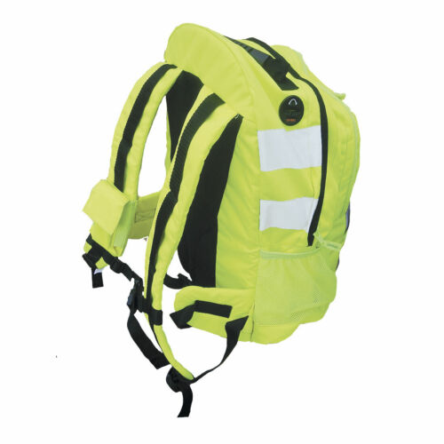 NUEVA Mochila Portwest B905 Alta Visibilidad Amarilla Acolchada Doble Correas - Imagen 2 de 3