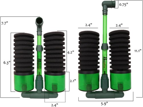 Aquariumfilter, Schwammfilter, Luftheber, Aquarienfilter, Innenfilter - Bild 5 von 10