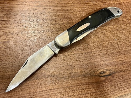 Vintage Buck 317 USA Trailblazer 2-Blade Folding Pocket Knife with Sheath - Picture 4 of 10