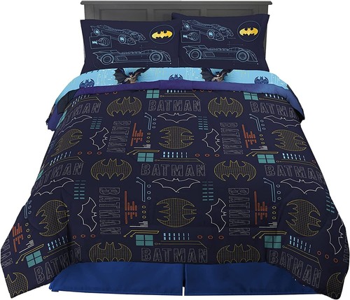 Batman "Into Action" Kids Full Bed Set & Throw-AB09CG89RLS5, AB0CB1Y3L695 - Picture 3 of 10