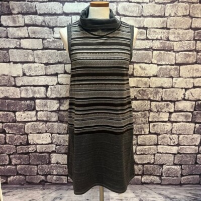 Hem & Thread Cowl Neck Sleeveless Dress Size L A-Line Polyester & Spandex