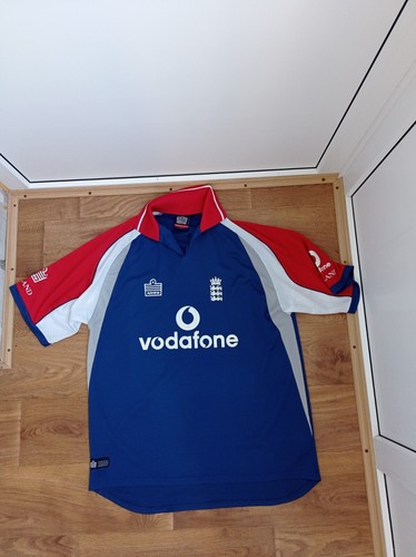 England Cricket Admiral Vodafone 2000s Jersey L  Camiseta Vintage Rare - Foto 1 di 8