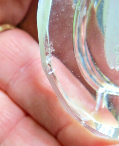4 Vintage Czech Intaglio Crystal oval place card holder/individual ashtrays - Picture 14 of 14