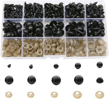 230 Pcs Plastic Safety Eyes Noses Stuffed Animal Crochet Eyes Assorted Size Craf