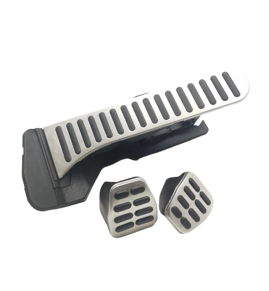 Cubiertas de pedal deportivo de acero inoxidable genuino VW Golf Mk 5 6 GTI R32 EOS Foto 2 de 4