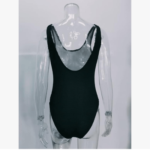 NEW Black 1 Piece Swimsuits Tummy Control Bathing Suit M - Picture 3 of 4
