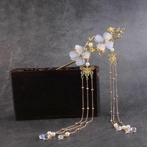 Ast Quaste Haarnadel Blume Haarstäbchen Haargabel Hanfu Haarschmuck - Bild 6 von 10