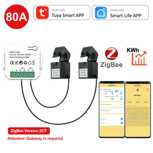 80A Tuya Smart Wifi/Zigbee Smart Energy Meter Solar PV System Power Monitor App - Picture 16 of 20