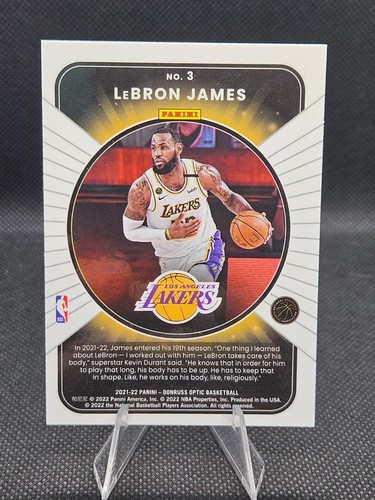 LEBRON JAMES - 2021-22 Donruss GANADOR ESTANCIAS #3 - Imagen 2 de 2