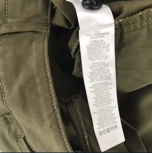 ASOS Womens Button Fly Skinny Pants Size 26 Olive Green Mid Rise Stretch Basic - Picture 8 of 8