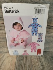 Butterick Pattern - Infants' Cape, Vest, Bunting, & Pants (NB-XLG) #B6372 - UC