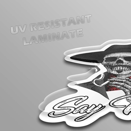 Say When Doc Holiday Sticker Decal Skeleton Skull Tombstone Quote 2 Pack West... - Picture 3 of 8