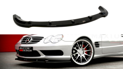 Frontdiffusor Diffusor Maxton Design glänzend schwarz ABS für Mercedes SL R230 AMG