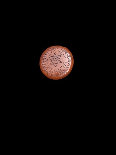 Doppelseitiges handgefertigtes Canochon Achat Stein jüdisches Amulett Judaica Kabbala - Bild 9 von 24