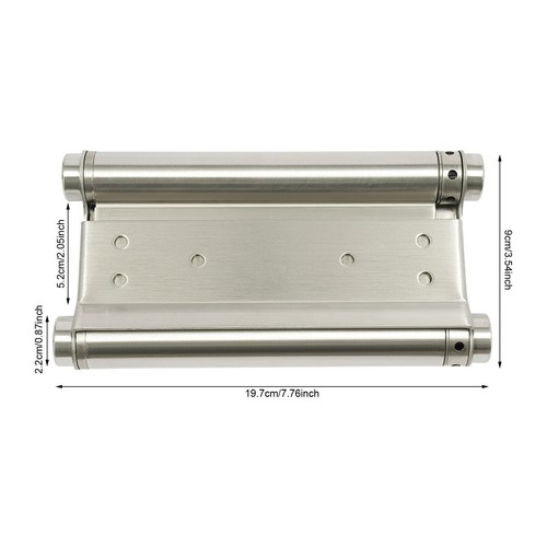 2 Pack Stainless Steel Double Action Spring Hinges for Cafe Saloon Doors - Picture 2 of 14
