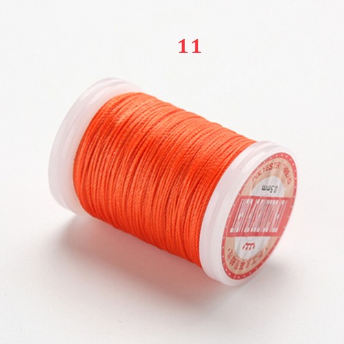 0.5mm Round Waxed Thread Polyester Cord Wax Strings For DIY Leather Craft Sewing - Picture 23 of 34