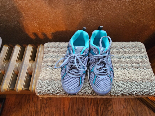 Fila Womens 7W Gray Turquoise Running Athletic Shoes 5HRW8055-068 - Picture 4 of 6