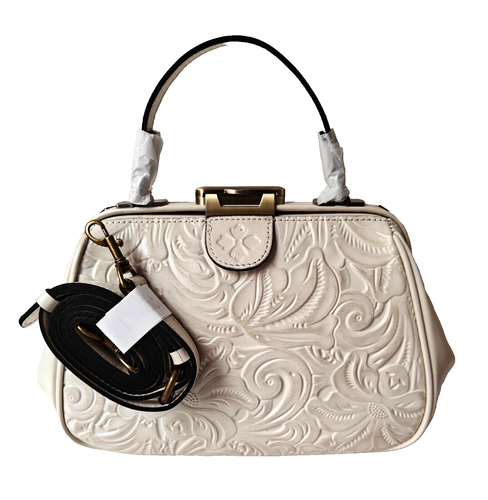 Patricia Nash LATTE Gracchi Frame Tooled Leather Satchel Handbag NWT - PRETTY!! - Picture 2 of 12