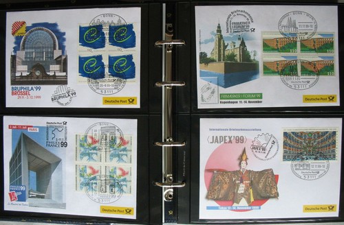 1x Deutsche Post album full trade fair receipts anniversary letters FDc etc 137 pieces - Picture 6 of 12
