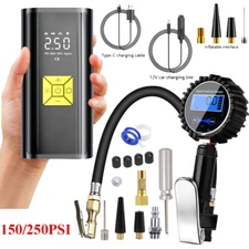 250PSI Car Tire Inflator 12V Digital Car Air Pump Compressor Electric Air Pump
