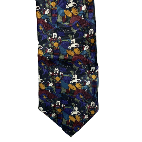 Davenport vintage 90s Disney Mickey Mouse tie satin polyester NWT - Picture 1 of 5