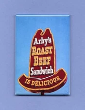 ARBY'S SIGN *2X3 FRIDGE MAGNET* VINTAGE DRIVE THRU ROAST BEEF SANDWICH DELICIOUS