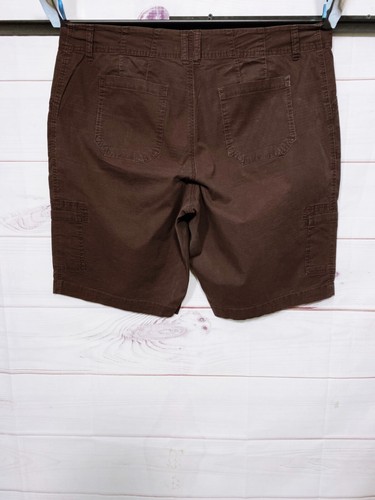 Lane Bryant Womens Cargo Shorts Size 18 Brown High Rise Pockets - Picture 4 of 7