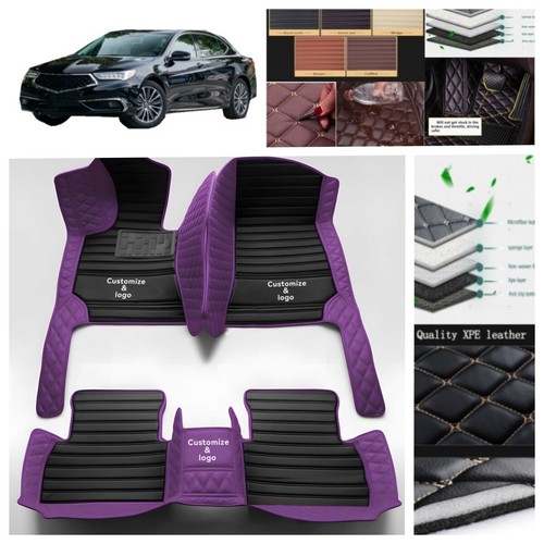 New For Acura TL 1999-2014 Car Floor Mats Waterproof Leather Carpets Foot Liners - Foto 6 di 35