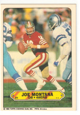 1983 Topps Sticker Inserts #21 Joe Montana - San Francisco 49ers