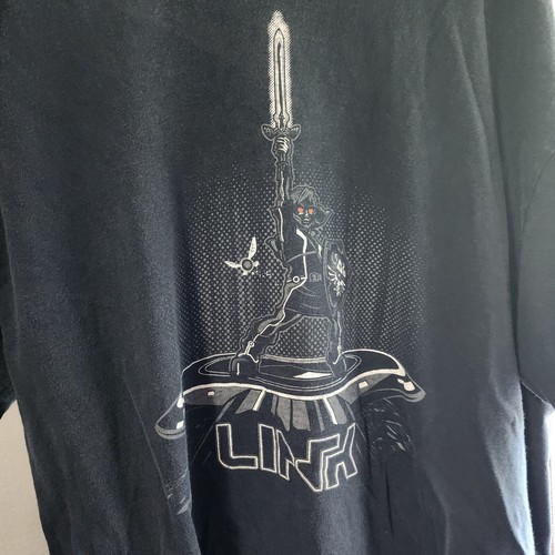 Vintage Zelda Mens T Shirt XL Black Graphic Y2k Rare - Picture 7 of 7
