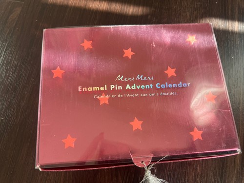 Meri Meri Enamel Pin Christmas Advent Calendar - Countdown 24 Pins Holiday - Picture 1 of 3