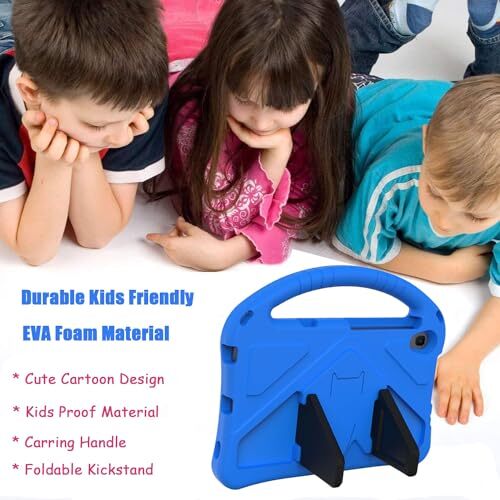 Kids Case for Onn 8 Inch Tablet 2024 Gen 4, Children Friendly EVA Foam Blue - Picture 8 of 8