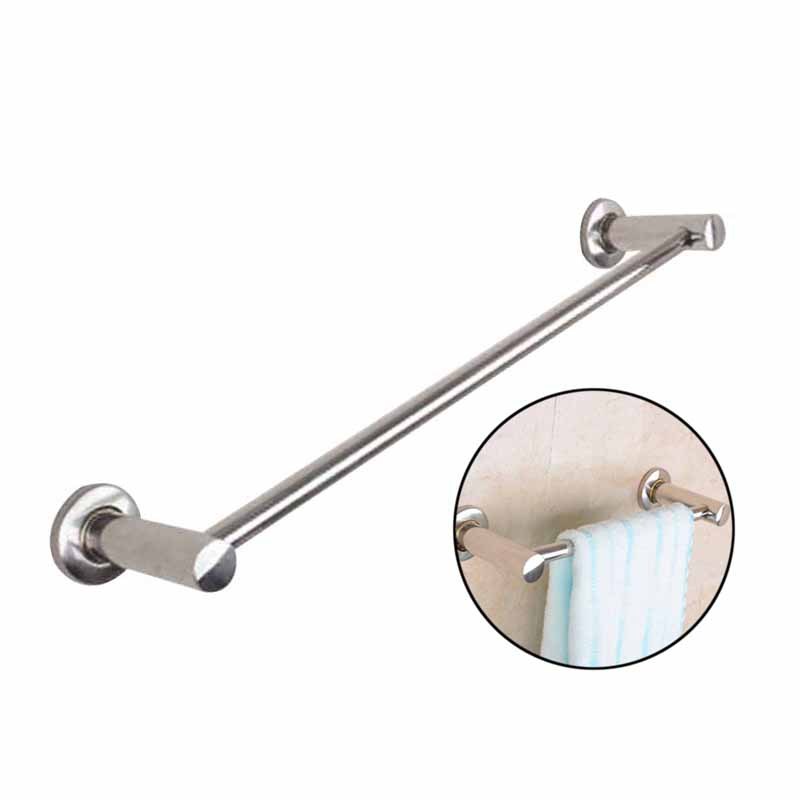 Wall Mounted Rail Bathroom Hanging Chrome Rack Holder Tea Towel Hanger Hang eBay