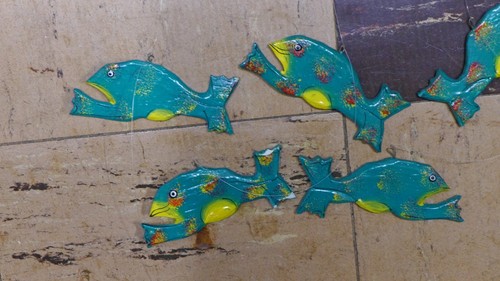 Indonesian / Balinese Handcrafted Wooden Flying Green Jumping Frog Mobile - Picture 6 of 6