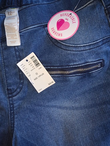 Justice Jeans Leggings Mid Rise 12 Plus Girls Reversible Sequins NWT - Picture 9 of 10