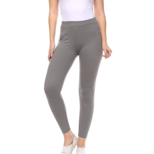 JEGGOLOGY USATO finto taschino costina maglia cotone jeggings donna L/XL pantaloni grigi - Foto 5 di 14
