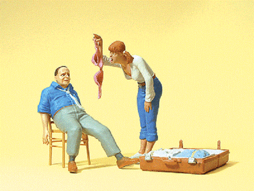 Preiser G 1:22.5 scale GIVE ME AN ANSWER Figures 45146 - Picture 1 of 2