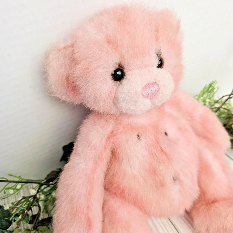 Oso de peluche A&A SABLE de colección raro rosa esmerilado suave piel realista felpa de 12 pulgadas Foto 2 de 4