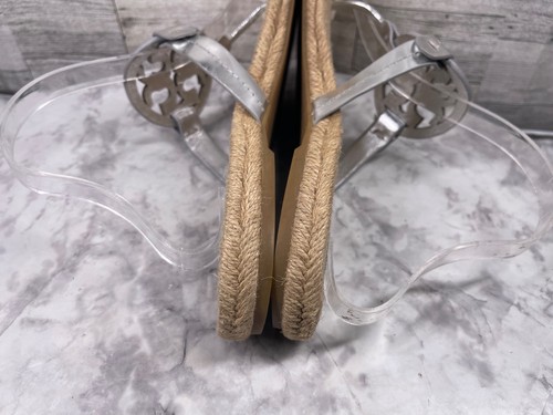 Tory Burch Damen-Flip-Flop-Espadrille-Sandalen 9,5 M Miller Schuhe silberfarben Riemen - Bild 13 von 18