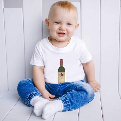 'Wine Bottle' Children's / Kid's Cotton T-Shirts (TS047106) - Picture 2 of 6