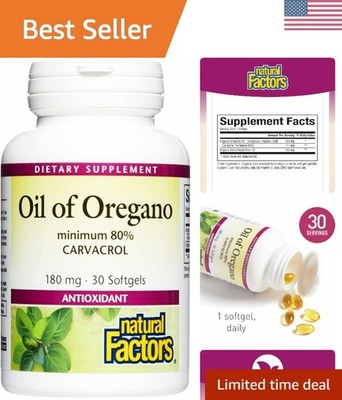 Oil of Oregano 180 mg, Helps Maintain Good Health with Extra Virgin Olive Oil...