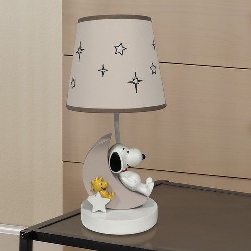 Bedtime Originals Snoopy Love w/ Woodstock Hand-Painted Lamp with Shade & Bulb - Picture 6 of 7